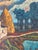 Mid 20th Century Midcentury Italian Modernist Landscape Oil Painting For Sale - Image 5 of 11