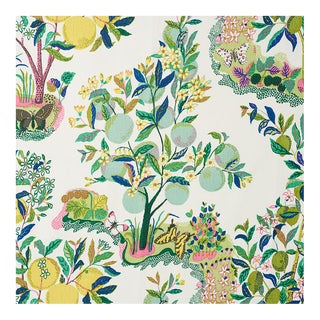 Schumacher Citrus Garden Fabric in Lime For Sale