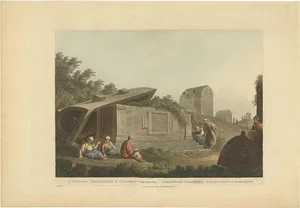 Bowyer, Illustration of a Sarcophagus at Caccamo, 1803, Print