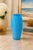 Mid-Century Modern Vintage Sculptural Blue Art Glass Ribbed Swirl Vase Anchor Hocking Mid-Century Modern Art Deco For Sale - Image 3 of 5