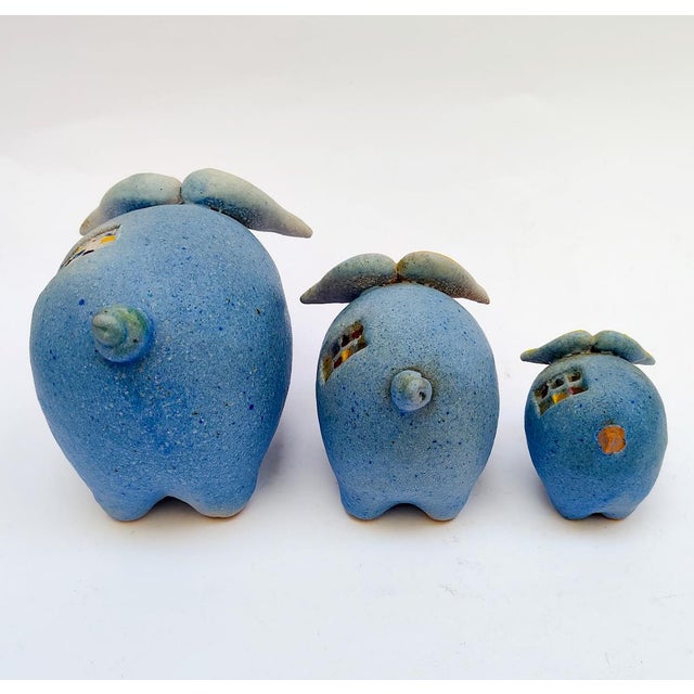 Blue Ceramic Figurines from Ivo De Santis, 1960s, Set of 3 For Sale - Image 8 of 11