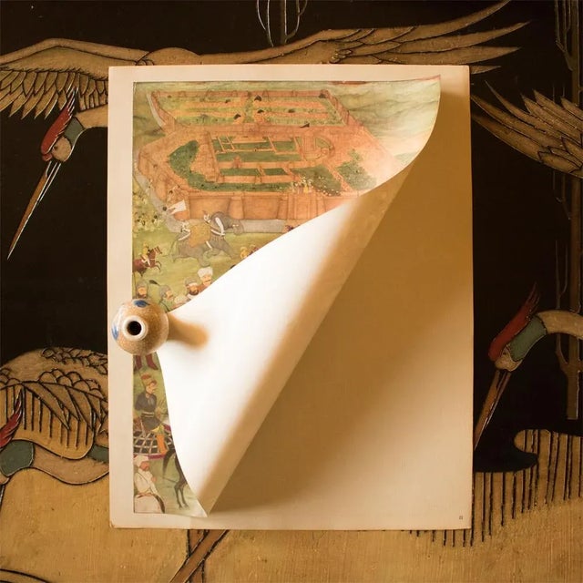 1950 Said Khan, Taking of a Town, Gold-Leafed Parisian Offset Lithograph For Sale In Dallas - Image 6 of 10