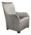 Modern Armchair With Curved Arms in Crushed Velvet Taupe For Sale