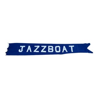 Vintage American New England Party Boat Jazzboat Yachting Banner For Sale