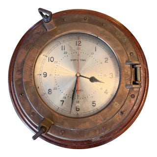 Nautical Port Hole Wall Clock For Sale