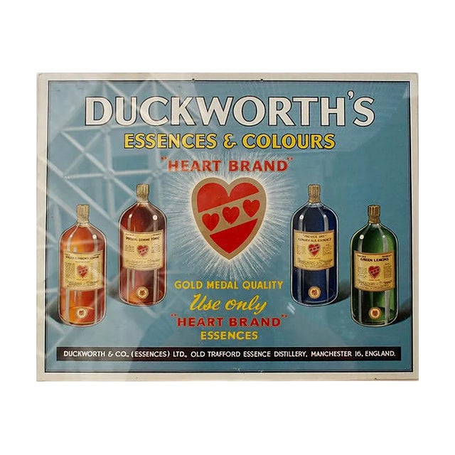 Duckworths Essences & Colours Advertising Poster from Duckworths & Co, 1950s For Sale