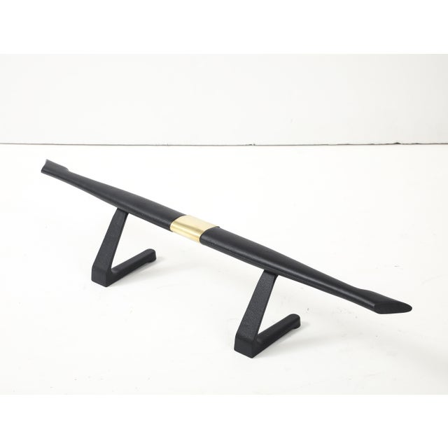 Donald Deskey for Bennett Modernist Complete Fireplace Set For Sale - Image 15 of 17