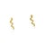 Modern 14k Solid Gold Snake Stud Earrings in Screw Back Closure - 2 Pieces For Sale - Image 3 of 10