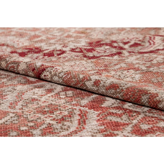 1920s Antique Mahal Red Handmade Wool Rug For Sale - Image 5 of 12