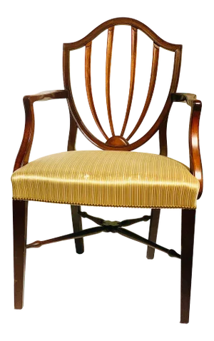 Vintage 'Saybolt Cleland' Mahogany 'Hepplewhite Style' Shield Back Arm Chair