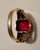 Amtique 18kt Gold Ring with Garnet and Precious Stones, 1890s For Sale - Image 14 of 18