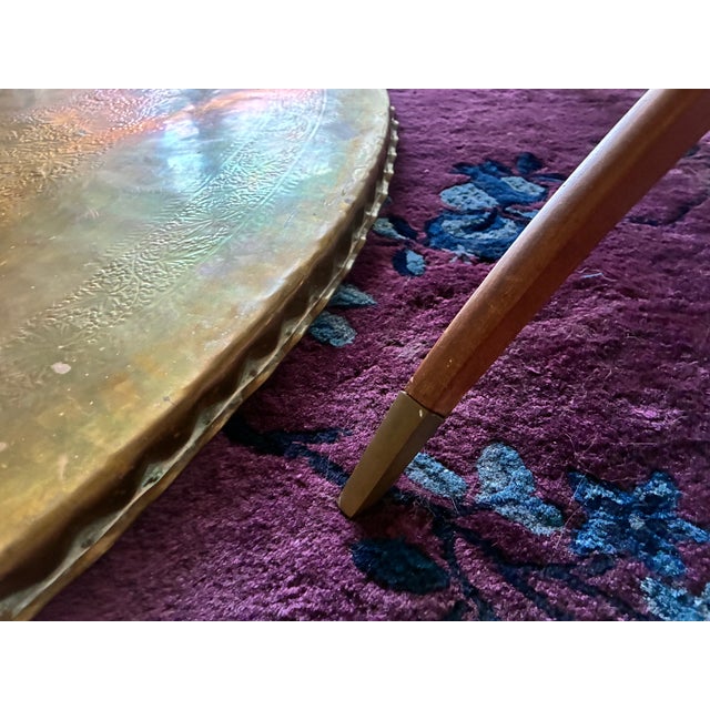 Brass 1950s Sculptural Brass Tray Table For Sale - Image 8 of 9