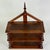 Folk Art Unusually Marvelous Antique House Shaped Folk Art Primitive Spool Tri-Level Wooden Wall Shelf Unit For Sale - Image 3 of 11