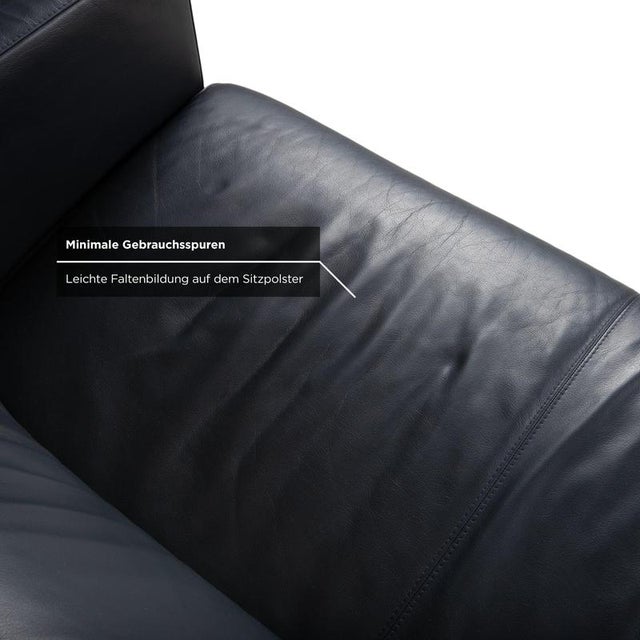 3-Seater and 2-Seater Sofas in Dark Blue Leather from Leolux, Set of 2 For Sale - Image 11 of 18