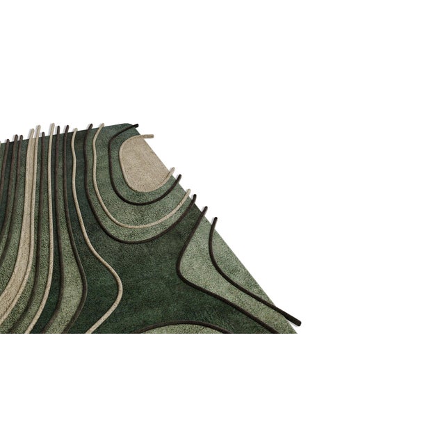 Contemporary Longjing 500 Rug by Alma De Luce For Sale - Image 3 of 6