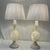 Traditional Vintage Carved Natural Alabaster Floral Lamps - a Pair For Sale - Image 3 of 12