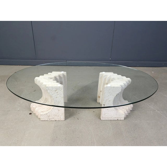 Vintage Travertine Coffee Table, Italy, 1970s For Sale - Image 4 of 16