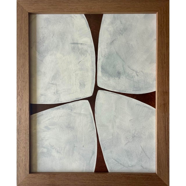 Wood 2026 Contemporary Set of Twelve Abstract Paintings on Cotton Paper by Artist r.k. Red For Sale - Image 7 of 15