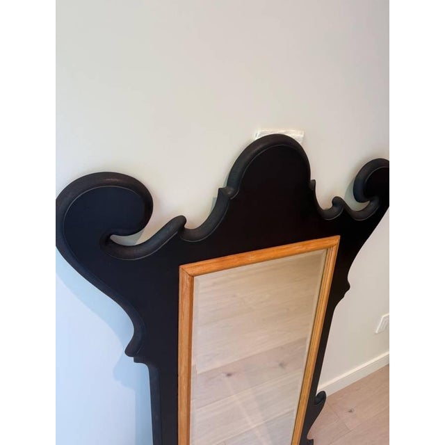 Queen Anne Custom Wood Statement Mirror – Two-Tone For Sale In San Francisco - Image 6 of 7