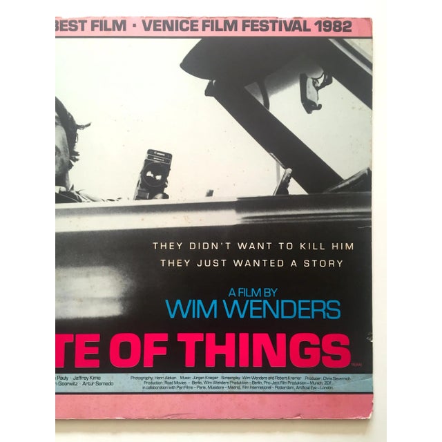 Contemporary Vintage 1982 "The State of Things " Wim Wenders Original Movie Memorabilia Large Film Poster For Sale - Image 3 of 9