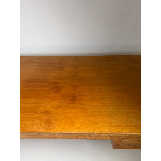 Large Danish Mahogany Desk by Ejner Larsen and Aksel Bender Madsen for Willy Beck, 1950s For Sale - Image 9 of 10