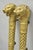 Traditional Vintage Italian Regency Neoclassical Large Brass Lion Sconce Door Handles Pair For Sale - Image 3 of 17