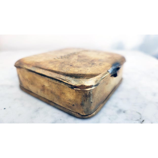 Brass Vintage Brass Fishing Bait Boxes, Nesting Angler Tins, Rustic Collectibles For Sale - Image 8 of 13