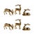 Modern Decorative Gold Reindeer Set, Set of 6 For Sale - Image 3 of 3