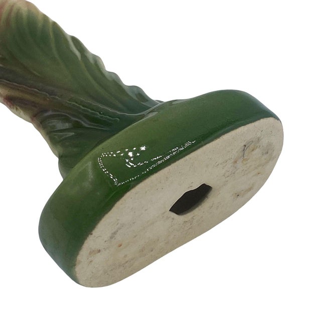 Pair of Mid 20th Century Matching Miniature Pink Flamingo Ceramic Tabletop Figure Statues For Sale - Image 12 of 13