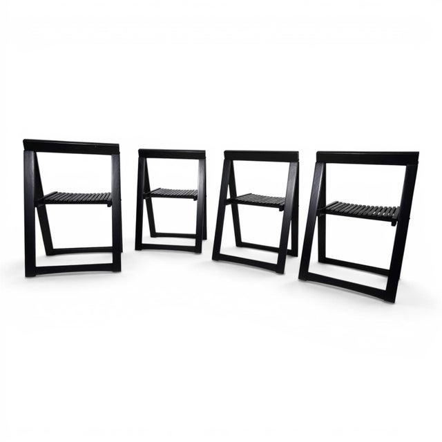 Trieste Folding Chairs by Aldo Jacobi for Bazzani, 1960, Set of 4 For Sale - Image 17 of 17