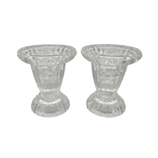 Vintage Gorham Crystal Reversible Candle Holder - Set of 2 For Sale - Image 10 of 12
