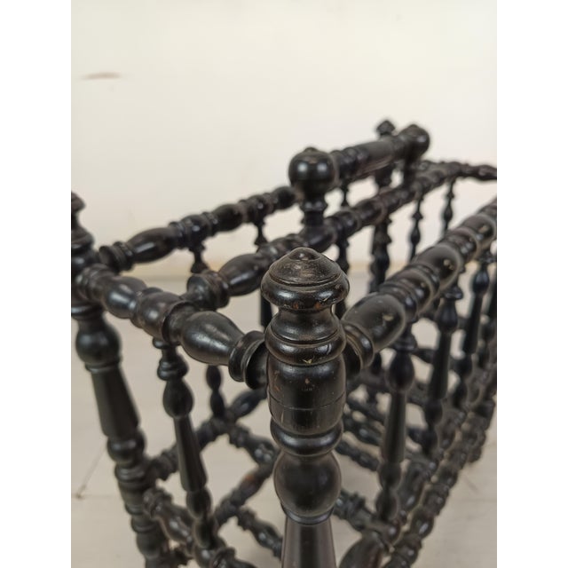 Wood Napoleon III Magazine Rack For Sale - Image 7 of 12