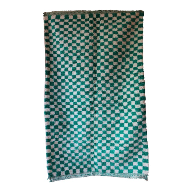 Checkered Moroccan Rug - 5'5" X 8'10" Ft For Sale