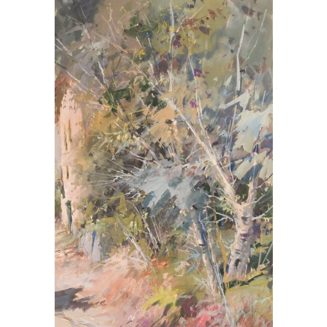 Gray Juan de Palau Buixo, Large Landscape with Cart, 20th-Century, Watercolor on Paper, Framed For Sale - Image 8 of 15