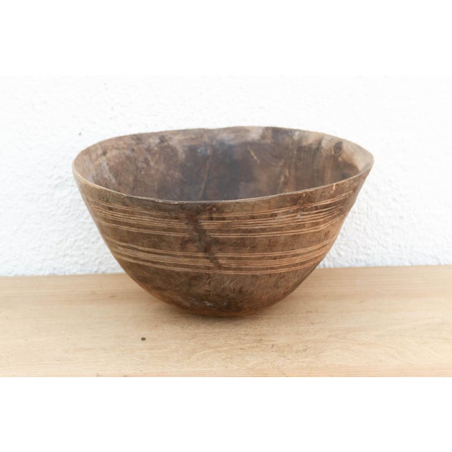 Early 20th Century Rounded Wooden Butter Pot From African For Sale - Image 5 of 8