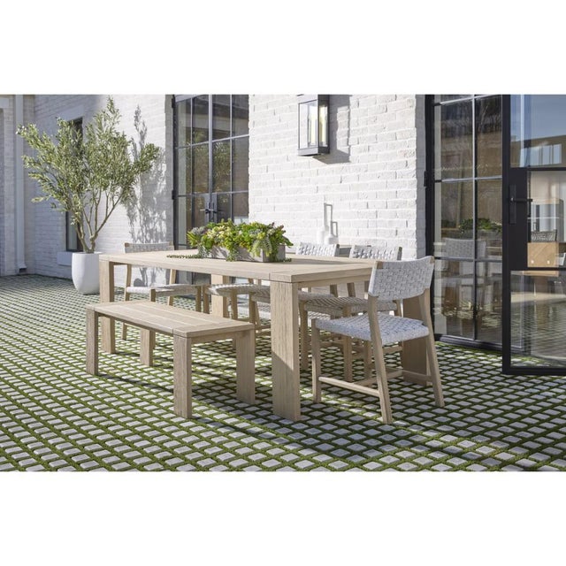 Transitional Sur Wooden Backless Outdoor Dining Bench by Essentials for Living For Sale - Image 3 of 9