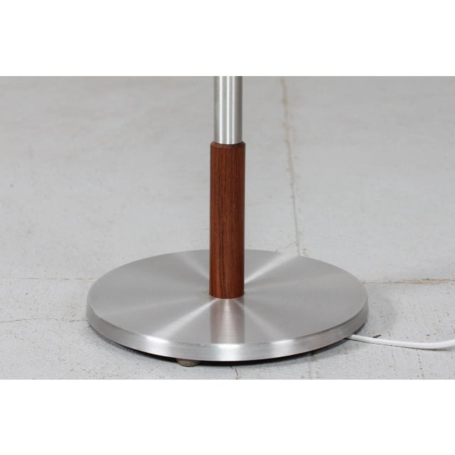 Brown Danish Adjustable Rosewood and Steel Floor Lamp in the Style of Jo Hammerborg, 1960s For Sale - Image 8 of 11