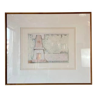 1980's Vintage Heavy Impasto Expressionist Abstract Painting, Signed For Sale