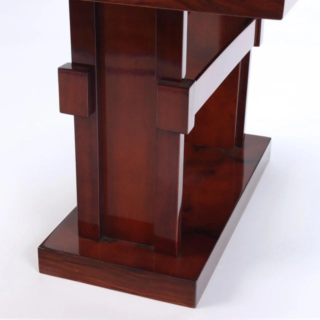 1940s French Rectilinear Burl Wood Table For Sale - Image 4 of 7