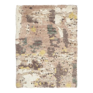 Contemporary Abstract Design High-Low Gift-Sized Wool Rug by Rug & Kilim, India For Sale