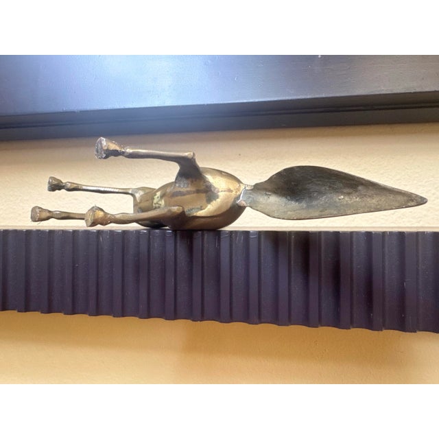 Vintage English Country Solid Brass Galloping Horse Figurine For Sale - Image 11 of 11
