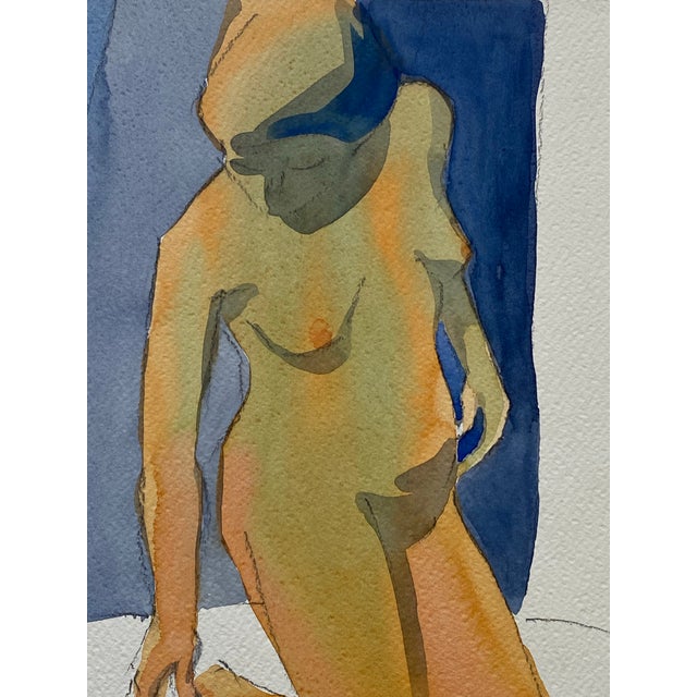 Original Watercolor Painting of a Female Nude by Jon Hall For Sale In Seattle - Image 6 of 6