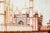 Metal Superb Antique Grand Tour Taj Mahal Portrait Miniature Painting India Souvenir Gold Filled Frame Art Collectible For Sale - Image 7 of 15