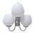 Great Vintage chrome 3- lights wall light with white satin glass globes from the 1960s purchased in Barcelona Spain....