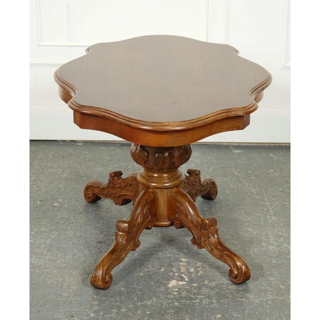Vintage Italian Walnut Baroque Coffee Table For Sale - Image 12 of 16
