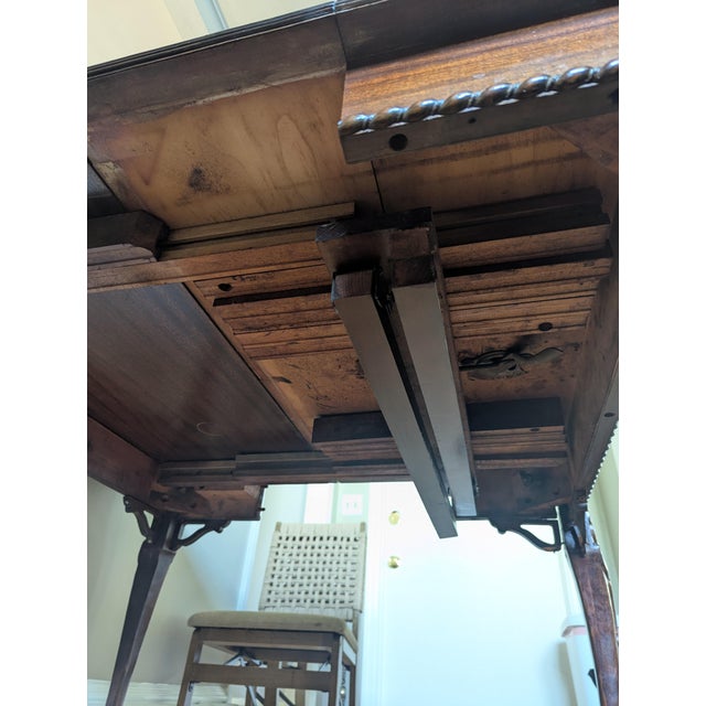 Chippendale 4-in-1 Antique Chippendale Mahogany Extension Table (Desk to Dining) For Sale - Image 3 of 10