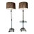 1980s Italian Vintage Lucite & Brass Floor Lamps – A Pair For Sale