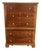 Late 20th Century Cherry Tall Chest of Drawers With Paneled Drawer Fronts For Sale