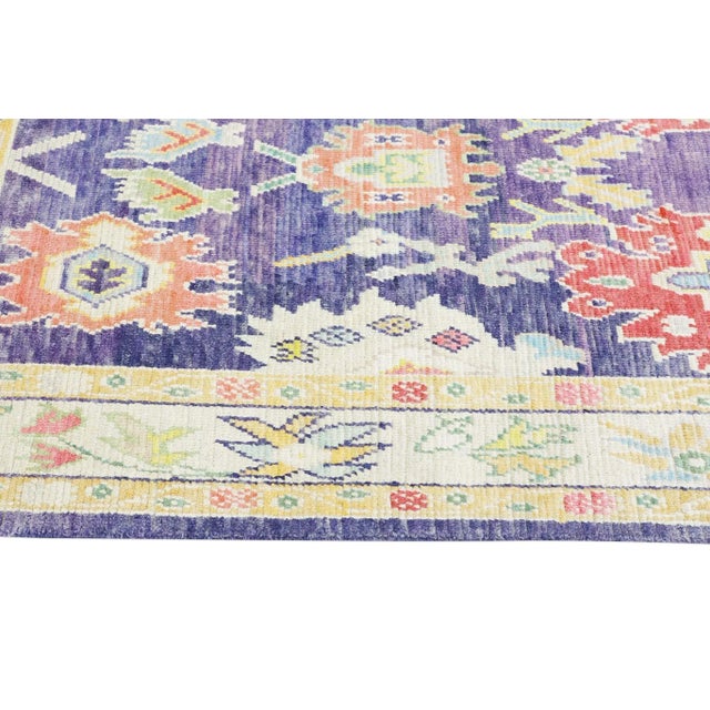 Textile Hand Knotted Wool Oriental 21st Century Grey Nickel Turkish Oushak Rug 3'2" X 5'3" For Sale - Image 7 of 8