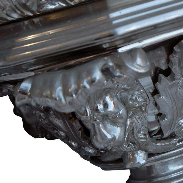 Neoclassical Victorian Silver-Plated Lantern Hall Light For Sale - Image 3 of 4